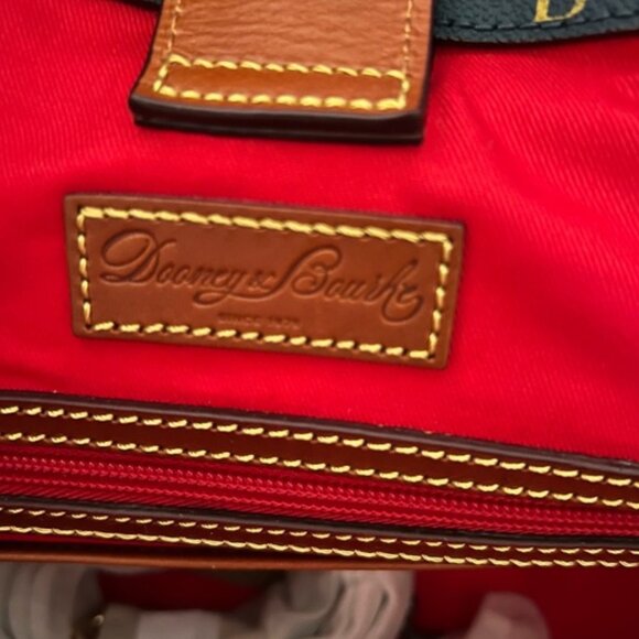 DONNEY & BOURKE Navy Blue Gretta Zip Closure Gold-Tone Hardware Satchel Bag NWT - Picture 10 of 15